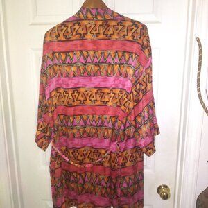 Gold label Victoria's secret Silk Aztec print robe